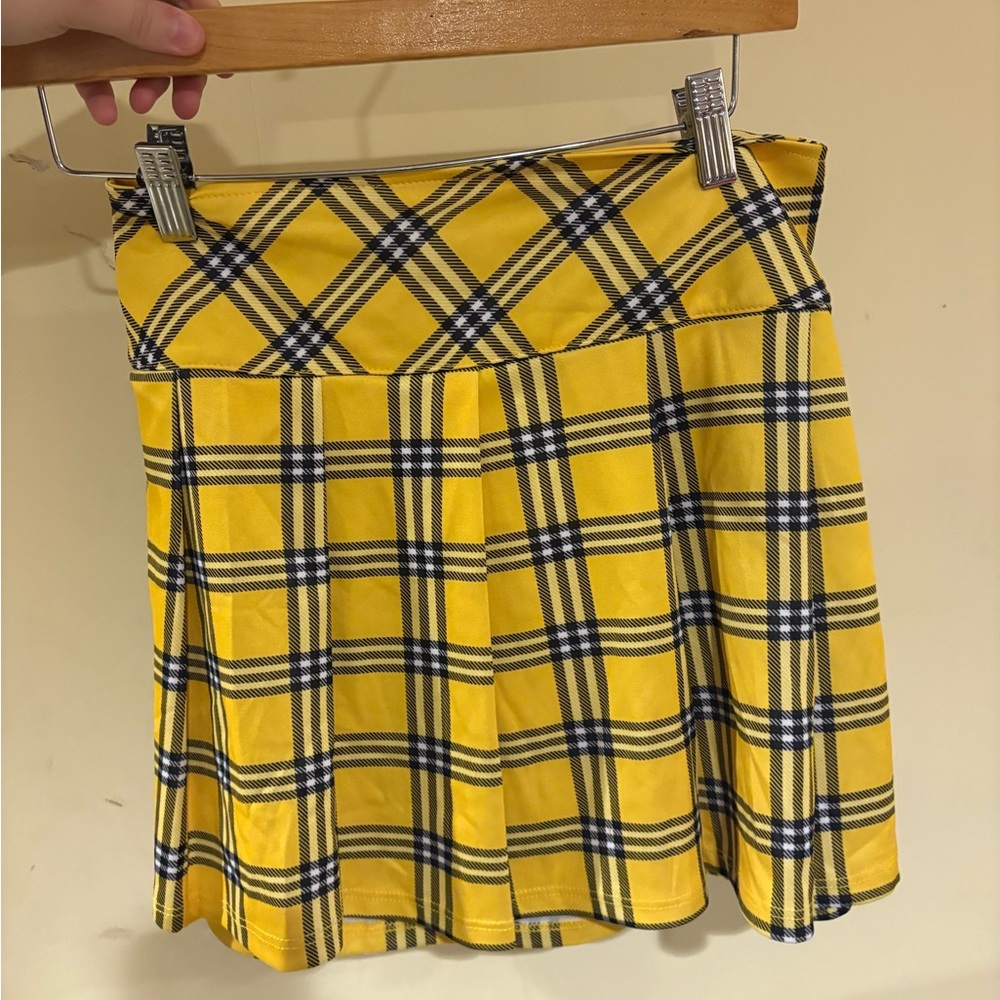 Yellow Plaid Women's Skirt